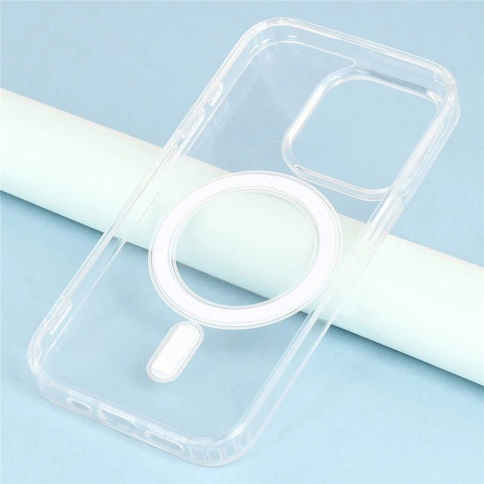 For iPhone 15 Pro Case Compatible with MagSafe TPU + Acrylic Clear Phone Cover - 4