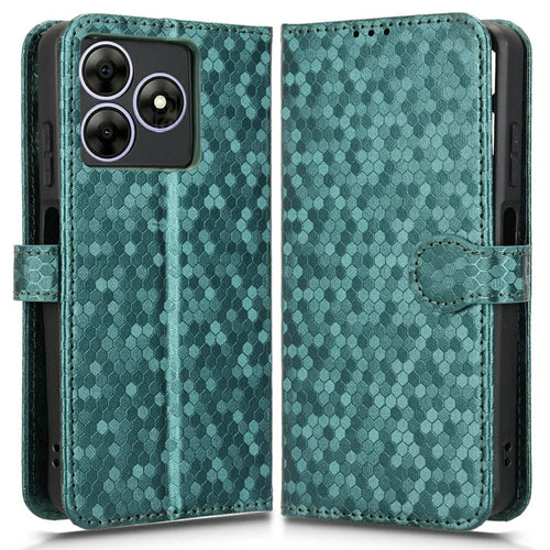 PU Leather Case For Blackview Wave 8  /  Wave 8C  /  Oscal Flat 2 Wallet Dot Pattern Imprint Phone Cover - Green - 1