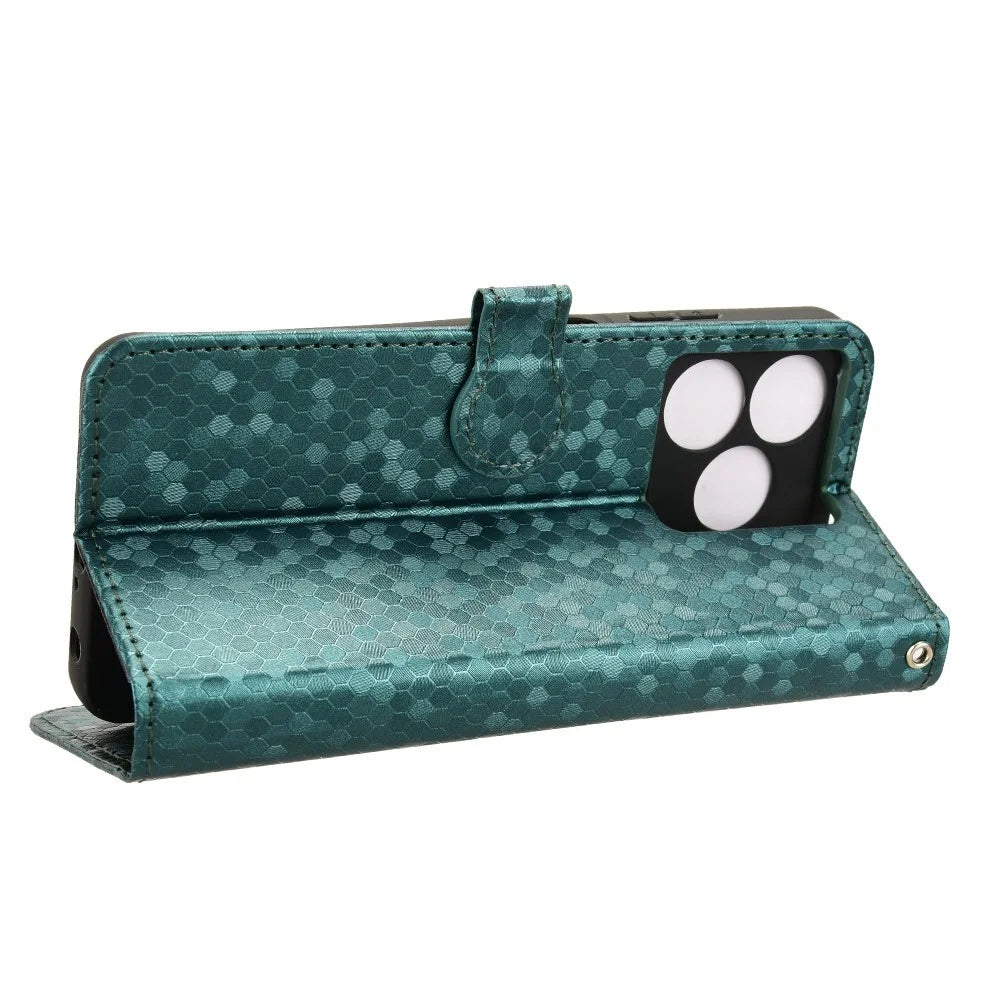 PU Leather Case For Blackview Wave 8  /  Wave 8C  /  Oscal Flat 2 Wallet Dot Pattern Imprint Phone Cover - Green - 5