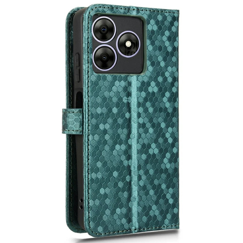 PU Leather Case For Blackview Wave 8  /  Wave 8C  /  Oscal Flat 2 Wallet Dot Pattern Imprint Phone Cover - Green - 7