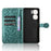 For Oukitel C58 Pro  /  C58 Wallet Case Dot Pattern Imprint PU Leather Phone Cover - Green - 4