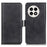 For OnePlus 13R 5G / Ace 5 5G Case Stand Cowhide Texture PU Leather Phone Cover - Black - 1