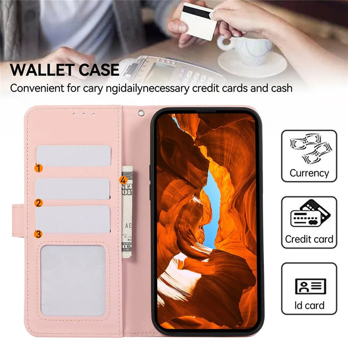For OnePlus 13R 5G / Ace 5 5G Case RFID Blocking Flip Leather Phone Cover - Pink - 6