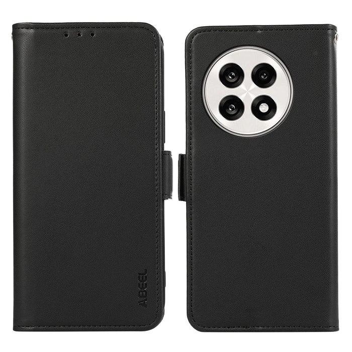 ABEEL For OnePlus 13R 5G / Ace 5 5G Case Leather Phone Cover with RFID Blocking Wallet - Black - 1