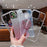 For iPhone 16 Pro Magnetic Case Butterfly Kickstand TPU + PC Glitter Phone Cover with Mirror - Pink - 5