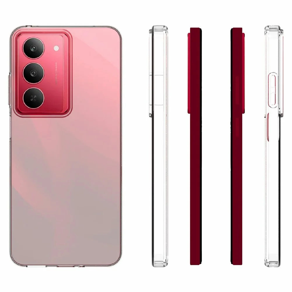 10Pcs  /  Pack For Realme 14x 5G  /  Realme V60 Pro 5G Case Watermark Free TPU Protective Clear Phone Cover - 5