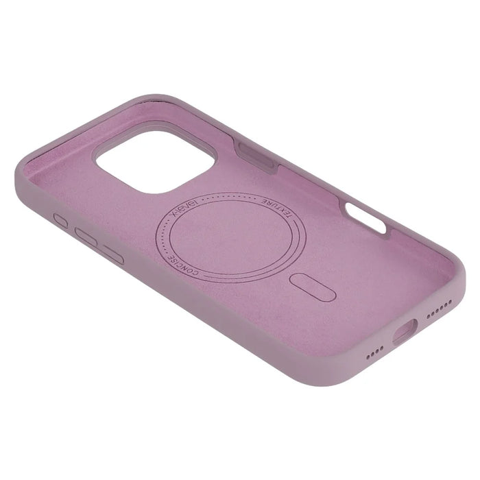 X-LEVEL For iPhone 16 Pro Case Compatible with MagSafe Liquid Silicone Phone Back Cover Skin Touch - Purple - 5