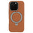 X-LEVEL For iPhone 16 Pro Magnetic Case Kickstand PC + PU Phone Back Cover - Brown - 4