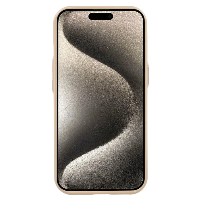 For iPhone 15 Case Compatible with MagSafe Glitter Design IMD TPU + PC Phone Back Cover - Desert Gold - 2
