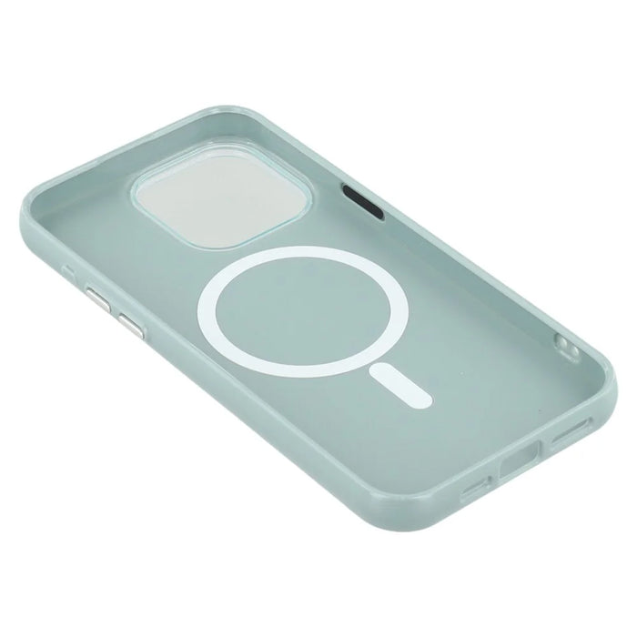 For iPhone 15 Pro Max Case Compatible with MagSafe Glitter Design IMD TPU + PC Phone Back Cover - Green - 5