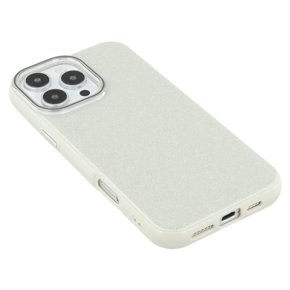 For iPhone 16 Pro Max Case Glitter Design IMD TPU + PC Phone Back Cover - Grey - 6