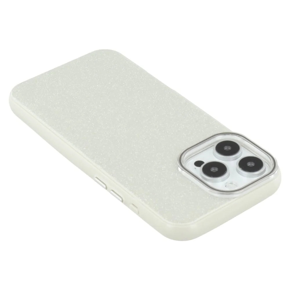 For iPhone 16 Pro Max Case Glitter Design IMD TPU + PC Phone Back Cover - Grey - 7