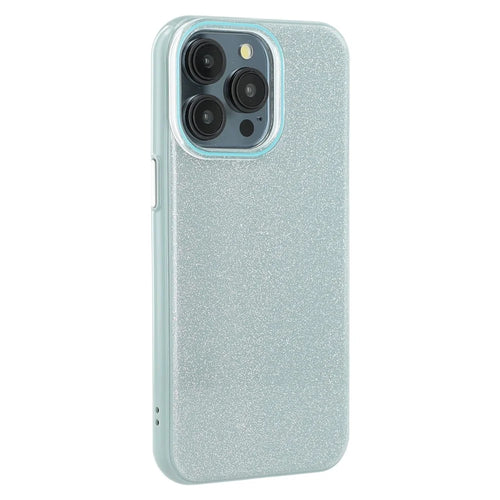 For iPhone 15 Pro Max Case Glitter Design IMD TPU + PC Phone Back Cover - Green - 1