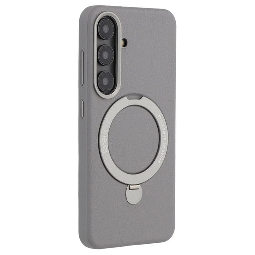 X-LEVEL For Samsung Galaxy S25+ Magnetic Case Kickstand PC + PU Phone Back Cover - Grey - 1