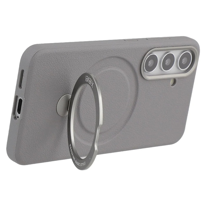 X-LEVEL For Samsung Galaxy S25+ Magnetic Case Kickstand PC + PU Phone Back Cover - Grey - 5