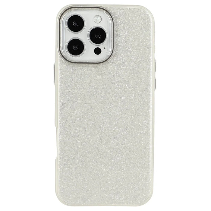For iPhone 16 Pro Case Glitter Design IMD TPU + PC Phone Back Cover - Grey - 4