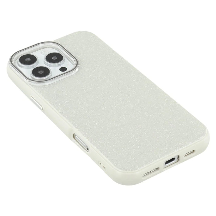 For iPhone 16 Pro Case Glitter Design IMD TPU + PC Phone Back Cover - Grey - 6