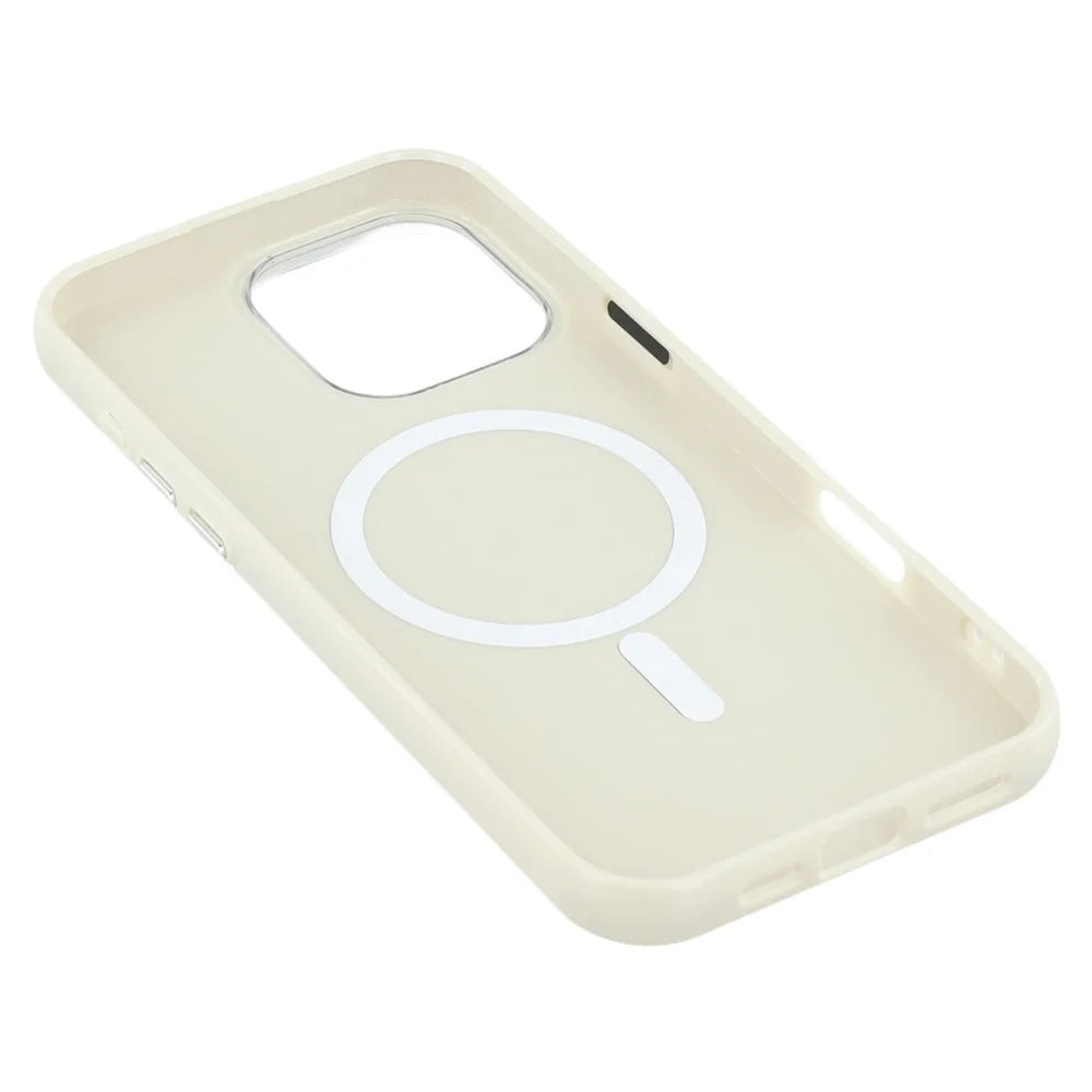 For iPhone 16 Pro Case Compatible with MagSafe Glitter Design IMD TPU + PC Phone Back Cover - Grey - 5