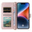 For Oukitel P1 Wallet Case with Shoulder / Wrist Strap Leather Phone Cover Stand - Pink - 4