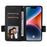For Oukitel P1 Case with Wrist Strap Litchi Texture PU Leather Wallet Phone Cover - Black - 2