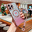 For iPhone 16 Pro Max Case Compatible with MagSafe TPU Phone Cover with Strap Heart Gradient Sparkle - Rose Pink - 2