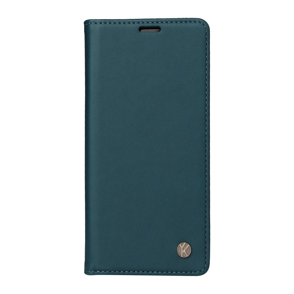 YIKATU For OnePlus 13 Phone Cases  Magnetic Closure PU Leather Mobile Cover - Green - 2