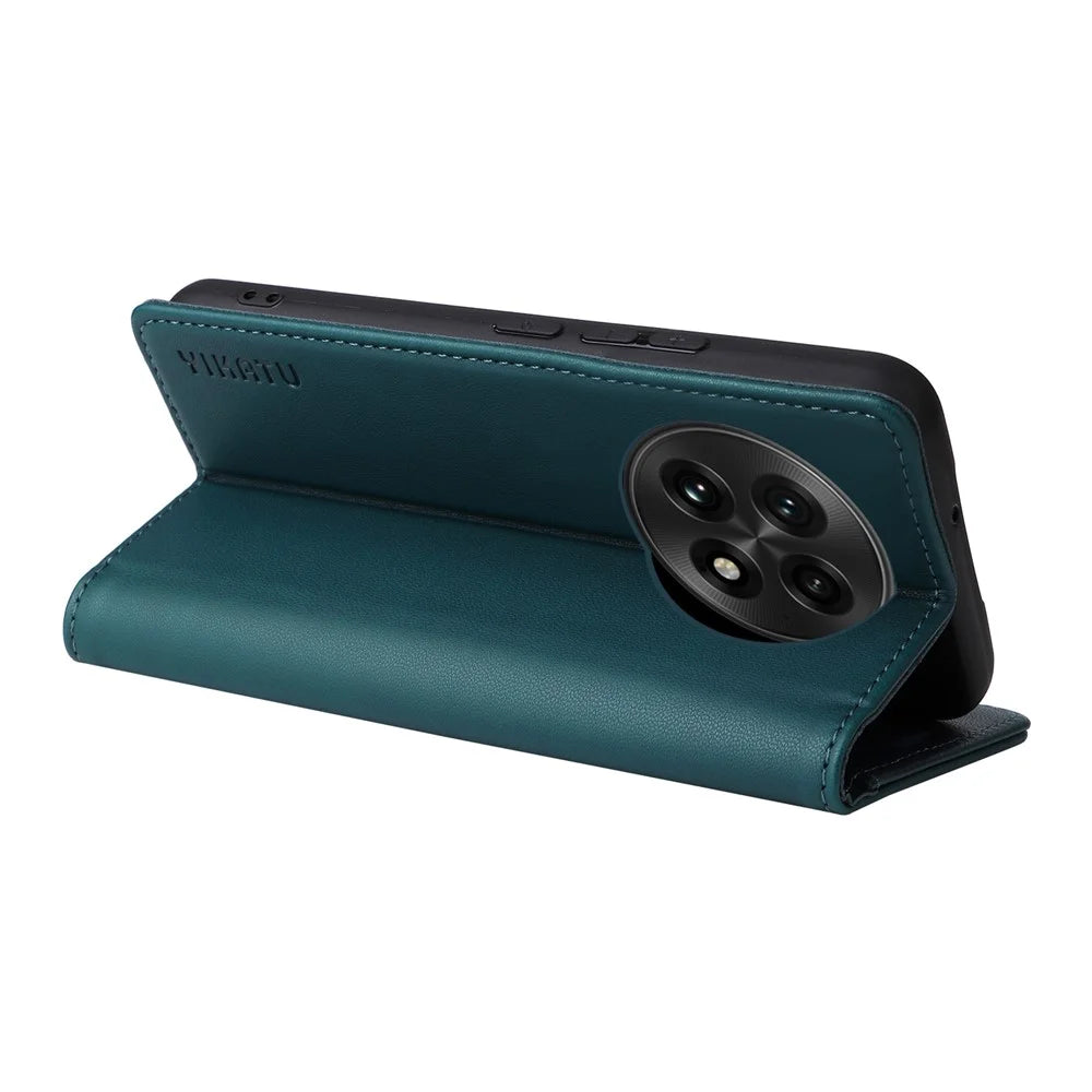 YIKATU For OnePlus 13 Phone Cases  Magnetic Closure PU Leather Mobile Cover - Green - 6