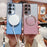 For Samsung Galaxy S25 Magnetic Case Electroplated Gradient Glitter Phone Cover with Lanyard - Gold - 3