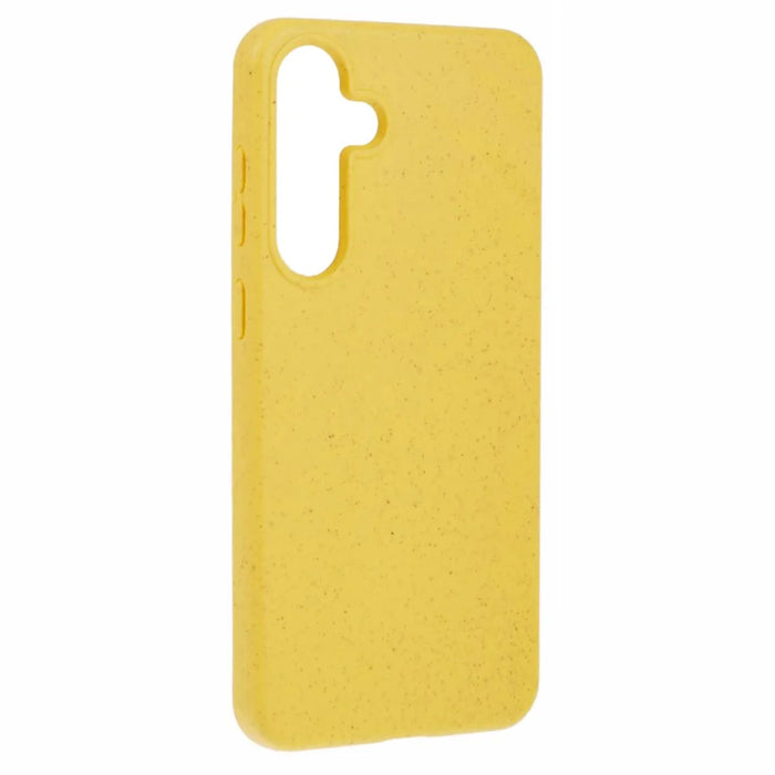 For Samsung Galaxy S25+ Case Biodegradable Wheat Straw + TPU Matte Phone Cover - Yellow - 3