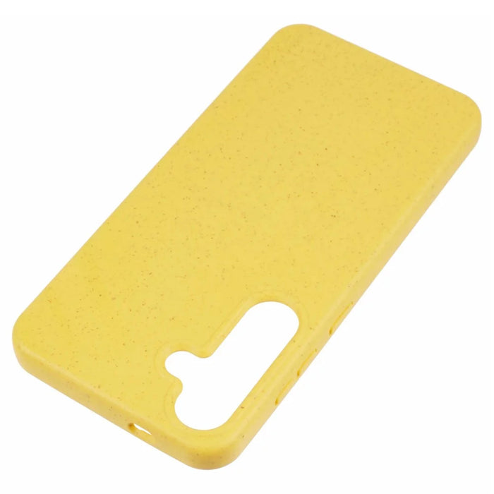 For Samsung Galaxy S25+ Case Biodegradable Wheat Straw + TPU Matte Phone Cover - Yellow - 6
