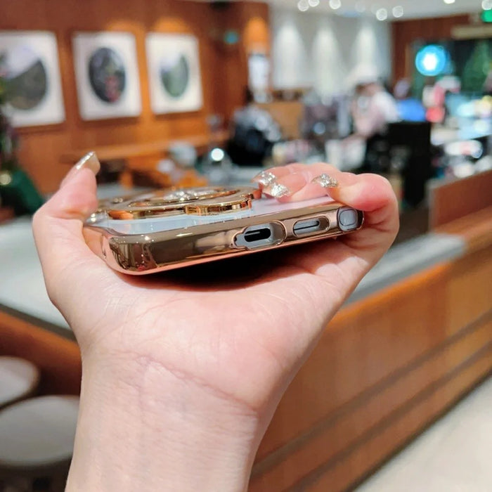 For Samsung Galaxy S25 Ultra Case TPU Clear Case Dollar Pattern Kickstand Phone Cover Wave Frame - Black - 6
