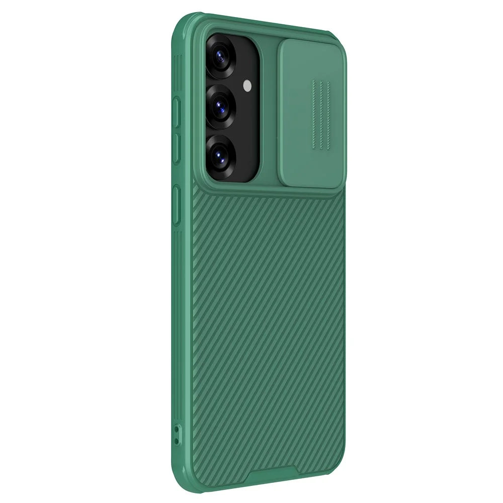 NILLKIN Camshield Pro Series for Samsung Galaxy S25+ Case PC + TPU Slide Camera Lid Phone Cover - Green - 1