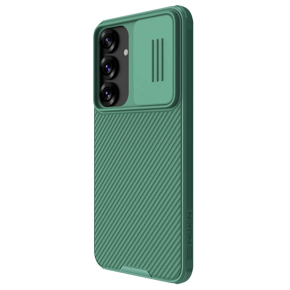 NILLKIN Camshield Pro Series for Samsung Galaxy S25+ Case PC + TPU Slide Camera Lid Phone Cover - Green - 3