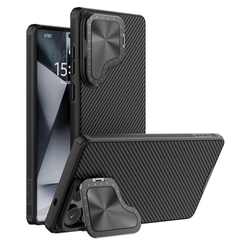NILLKIN Camshield Prop Series for Samsung Galaxy S25 Ultra Case Slide Camera Protection PC + TPU Phone Cover - Black - 1