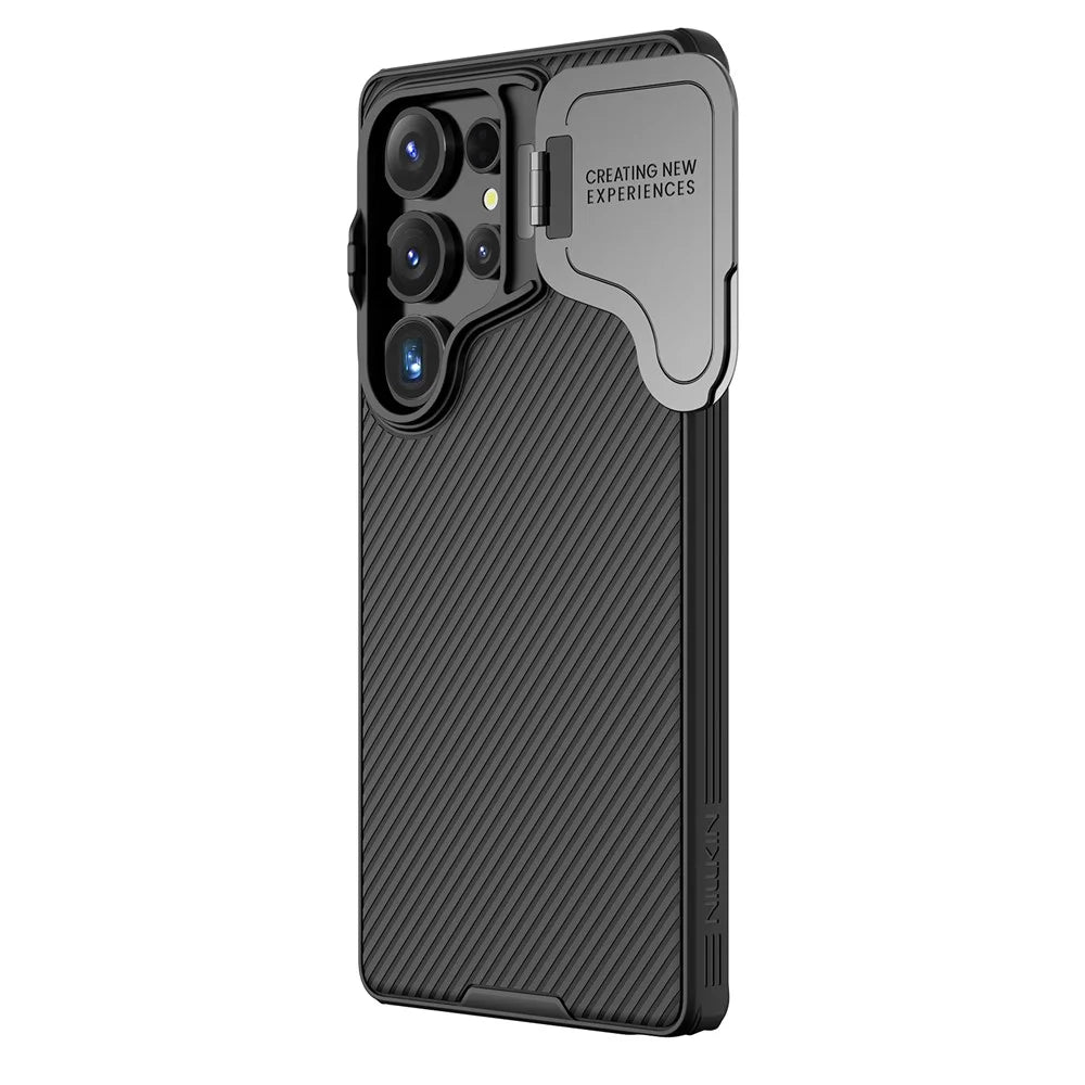 NILLKIN Camshield Prop Series for Samsung Galaxy S25 Ultra Case Slide Camera Protection PC + TPU Phone Cover - Black - 4