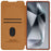 NILLKIN Qin Pro Series for Samsung Galaxy S25 Ultra Case with Card Slots Leather Phone Cover - Brown - 4