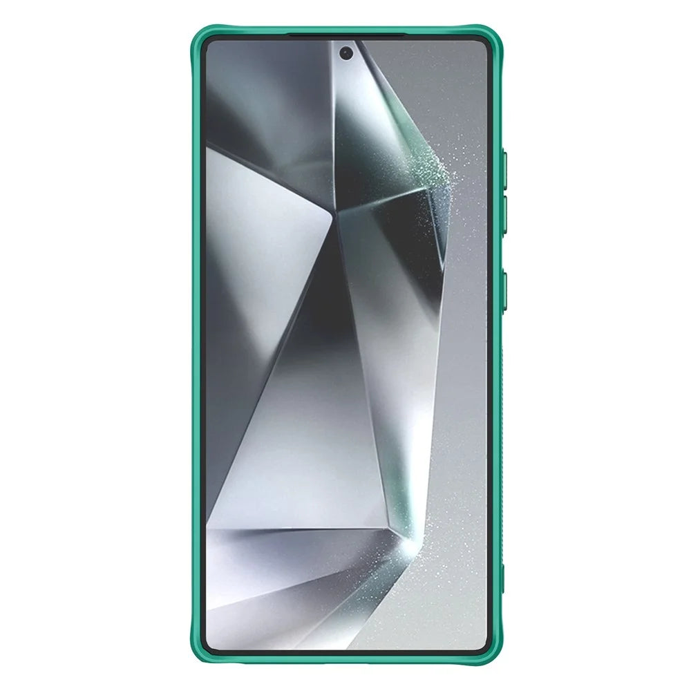 NILLKIN Iceblade CamProp For Samsung Galaxy S25 Ultra Case Lens Frame Kickstand PC + TPU Phone Cover - Green - 4