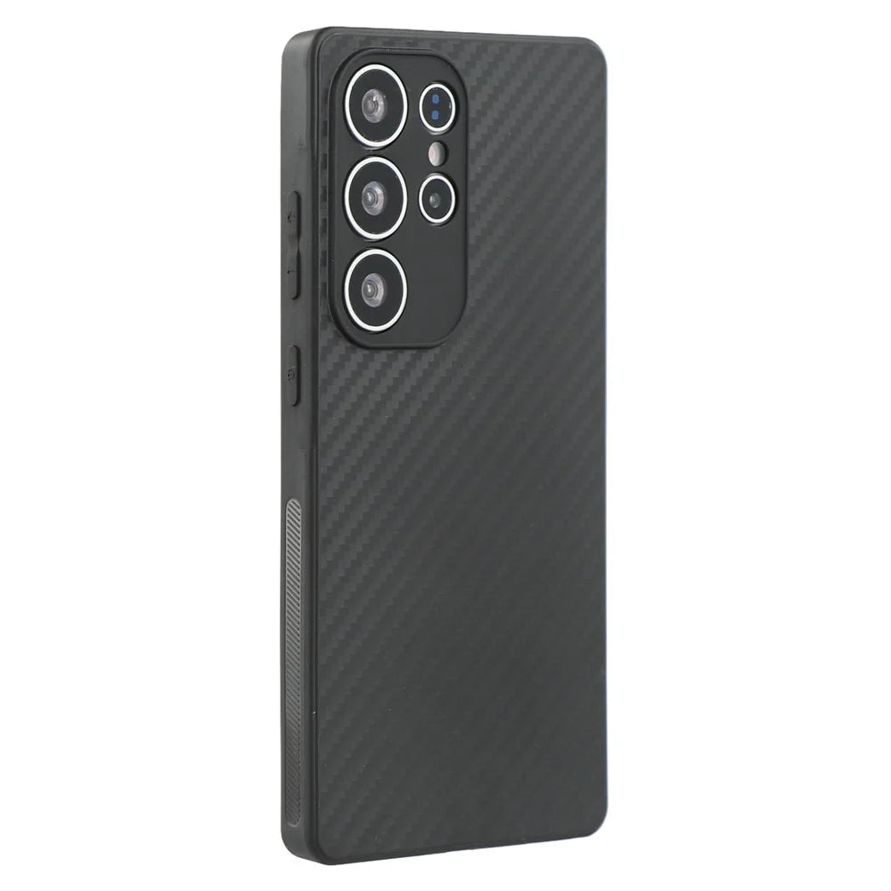 For Samsung Galaxy S25 Ultra Case Flexible TPU Carbon Fiber Texture Shockproof Phone Cover - 1