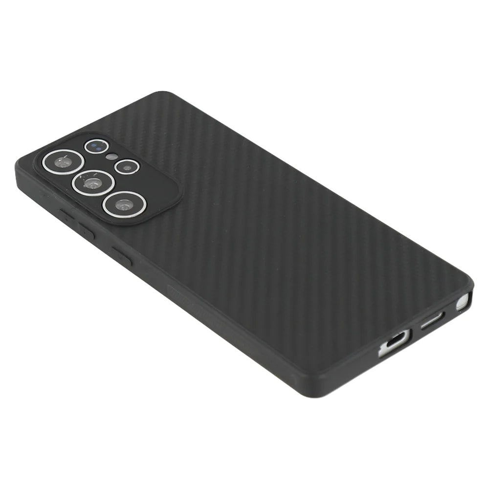 For Samsung Galaxy S25 Ultra Case Flexible TPU Carbon Fiber Texture Shockproof Phone Cover - 6