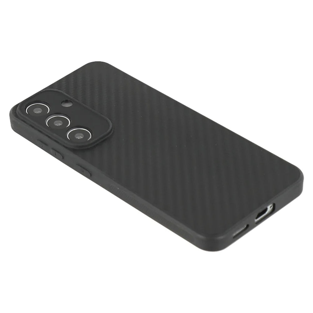 For Samsung Galaxy S25+ Case Flexible TPU Carbon Fiber Texture Shockproof Phone Cover - 6