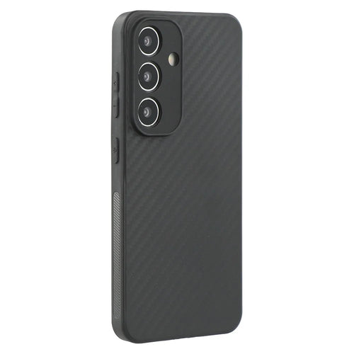 For Samsung Galaxy S25 Case Flexible TPU Carbon Fiber Texture Shockproof Phone Cover - 1