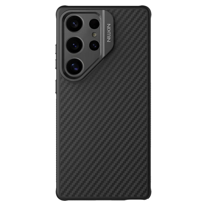 NILLKIN For Samsung Galaxy S25 Ultra Magnetic Case TPU + Aramid Fiber Lens Kickstand Phone Cover Precision Cutout - 2