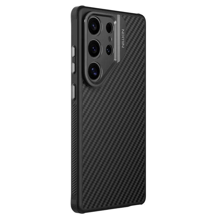 NILLKIN For Samsung Galaxy S25 Ultra Magnetic Case TPU + Aramid Fiber Lens Kickstand Phone Cover Precision Cutout - 3