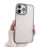 For iPhone 16 Pro Case Curved Frame PC + TPU Phone Cover Anti Drop Protection - Grey - 1