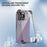 For iPhone 15 Pro Max Case Reinforced Corners TPU + Acrylic Clear Phone Back Cover - Transparent Black - 6