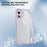 For iPhone 16 Case Reinforced Corners TPU + Acrylic Clear Phone Back Cover - Transparent Purple - 6