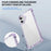 For iPhone 16 Plus Case Reinforced Corners TPU + Acrylic Clear Phone Back Cover - Transparent Purple - 5