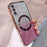 For Samsung Galaxy S24 Magnetic Case Electroplated Gradient Glitter TPU Phone Cover - Rose Gold - 1