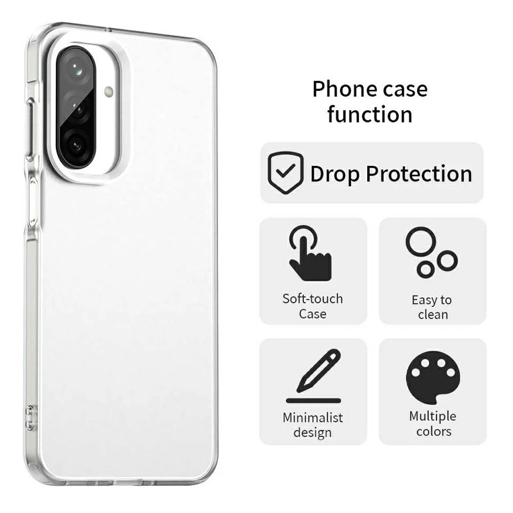 For Samsung Galaxy A26 5G Case PC+TPU+PET Matte Anti-Drop Phone Back Cover - White - 2
