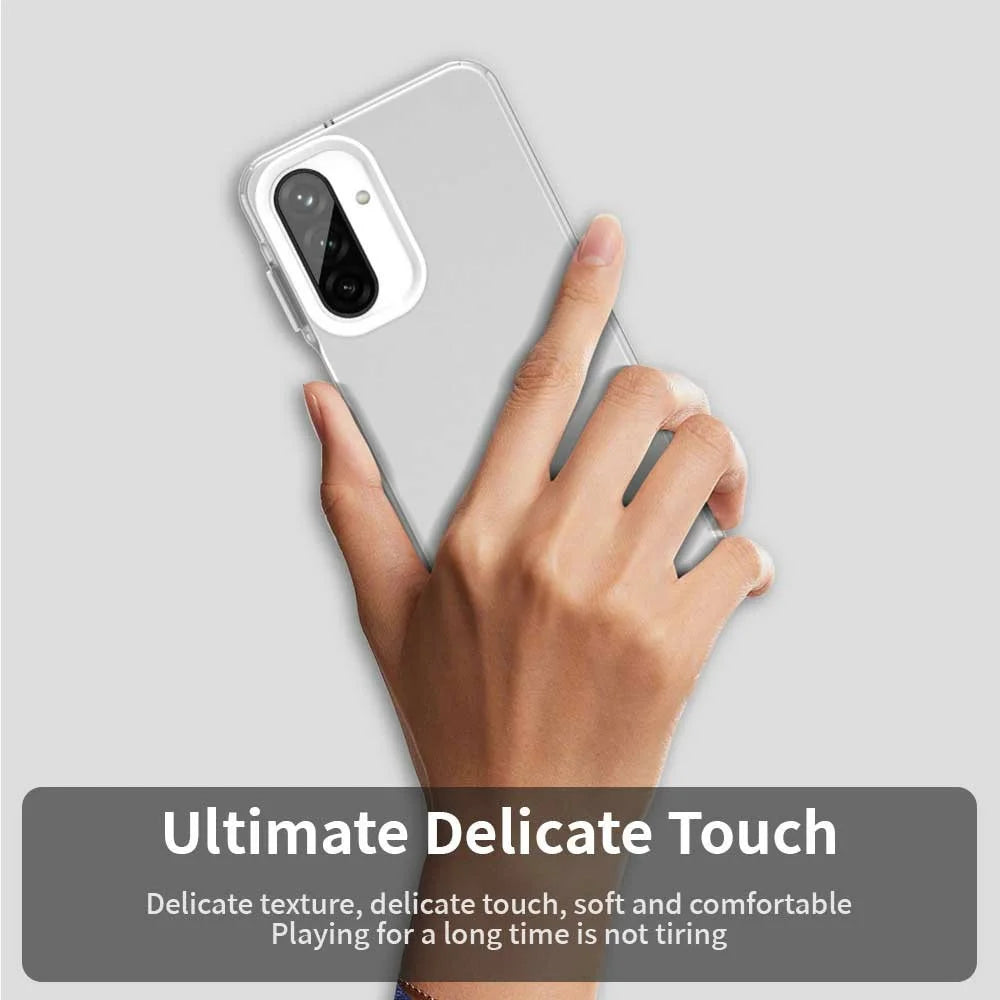 For Samsung Galaxy A26 5G Case PC+TPU+PET Matte Anti-Drop Phone Back Cover - White - 5